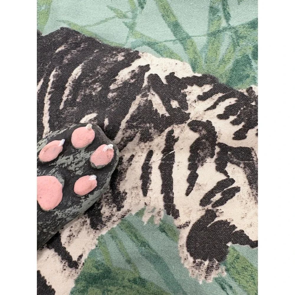 Ted Baker London Tiger Tropical‎ Jungle Print Cotton Pillow Sham Green Set of 2